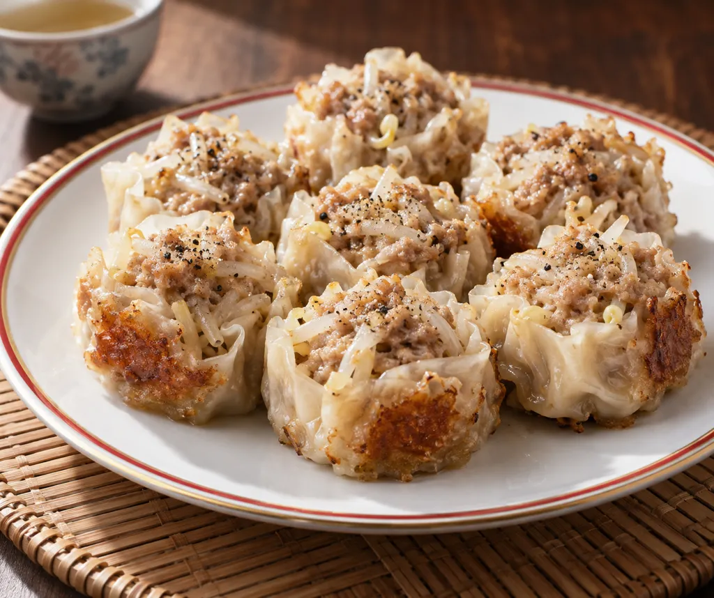 豚ひき肉ともやしの焼き焼売の完成イメージ