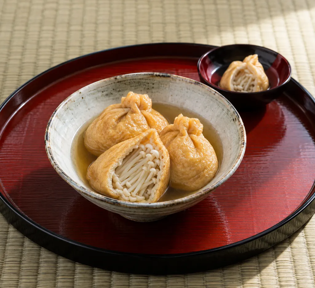 油揚げとえのきの袋煮の完成イメージ