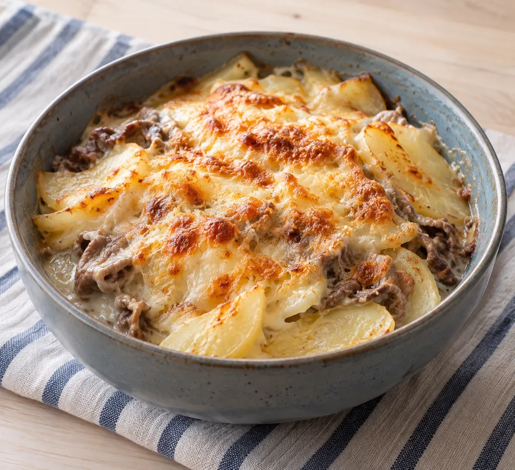 牛こま肉のポテトグラタンの完成イメージ