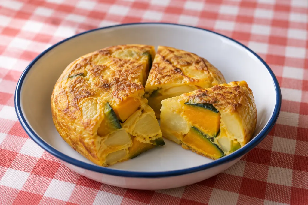 じゃがいもとかぼちゃのスペイン風卵焼きの完成イメージ