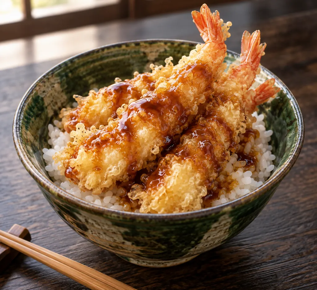 時短えびの天丼の完成イメージ