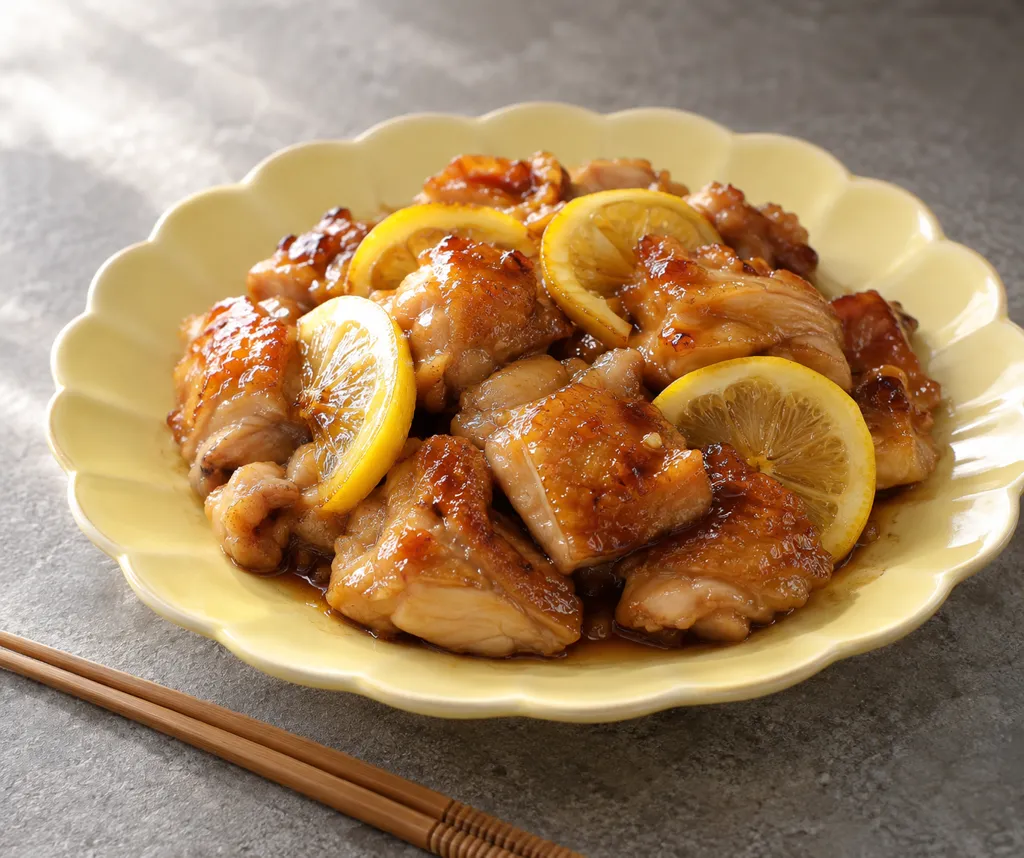 鶏もも肉のレモン醤油焼きの完成イメージ