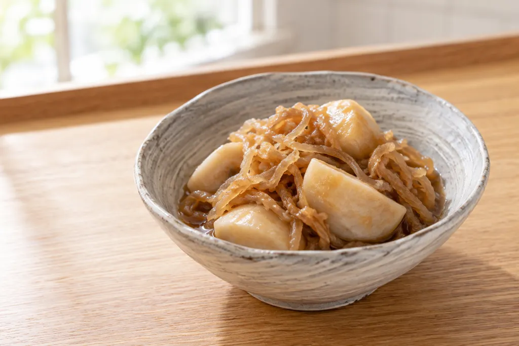 切り干し大根と里芋の煮物の完成イメージ