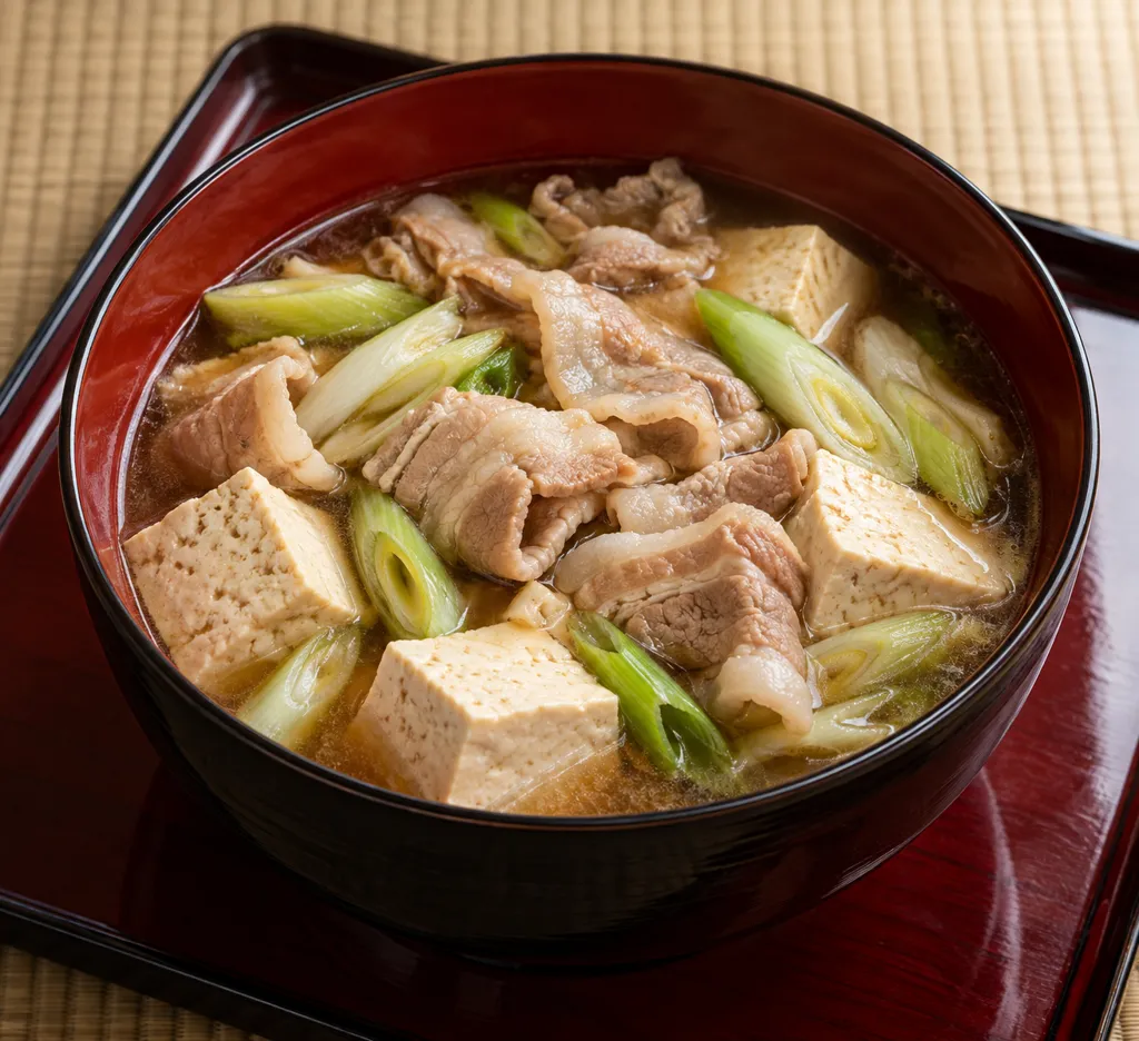 豚バラ肉と木綿豆腐の肉豆腐の完成イメージ