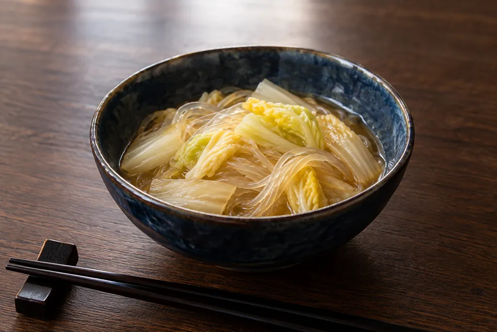 春雨と白菜のうま煮の完成イメージ