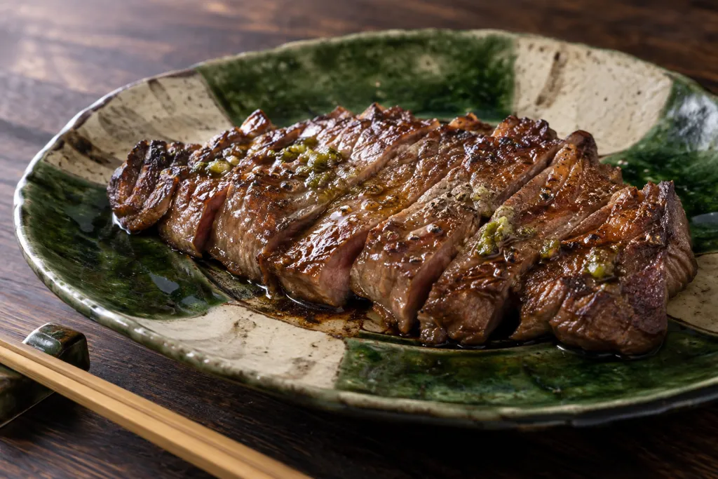 牛肉の柚子胡椒焼きの完成イメージ