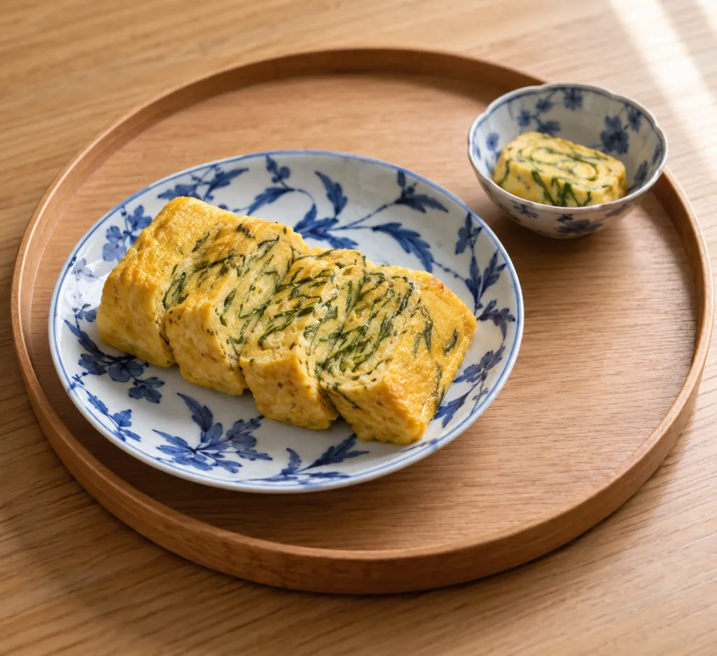 めかぶのだし巻き卵の完成イメージ