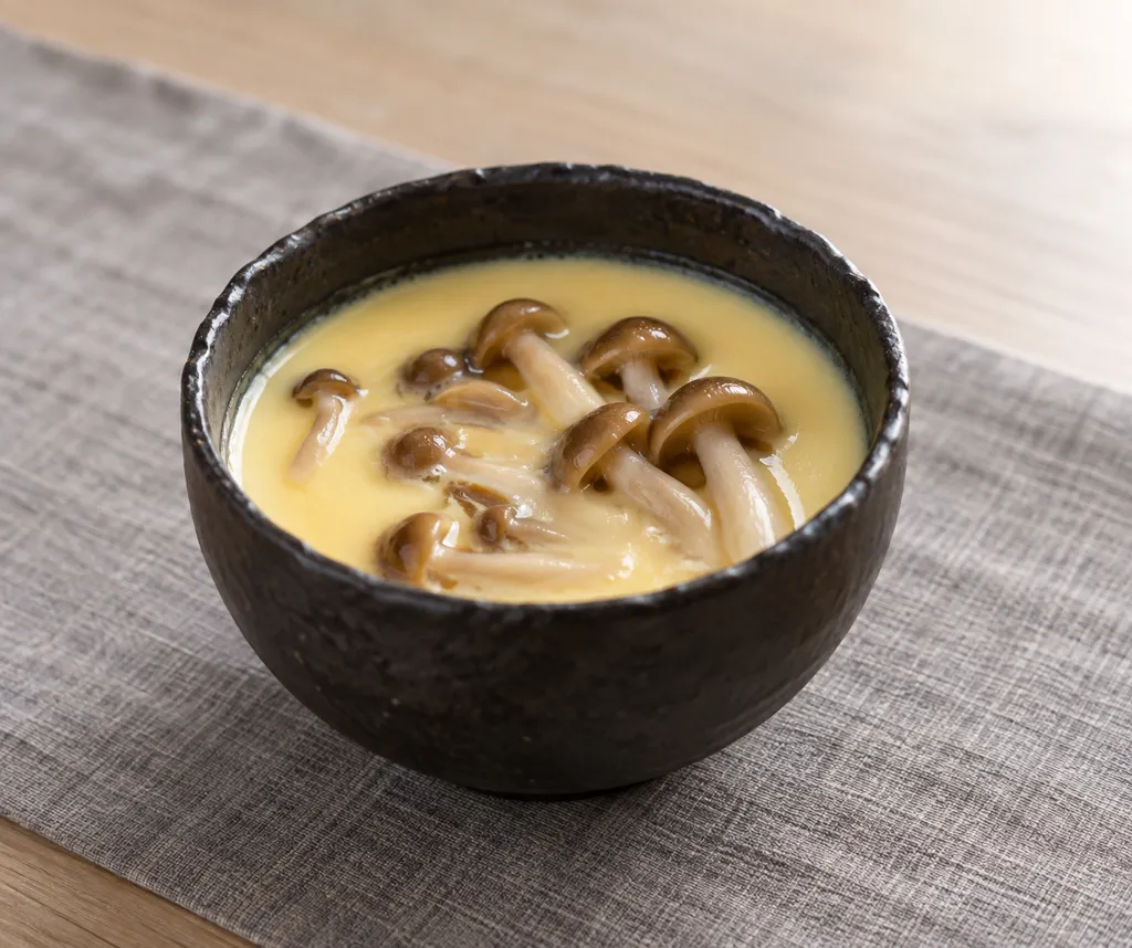 しめじの茶碗蒸しの完成イメージ