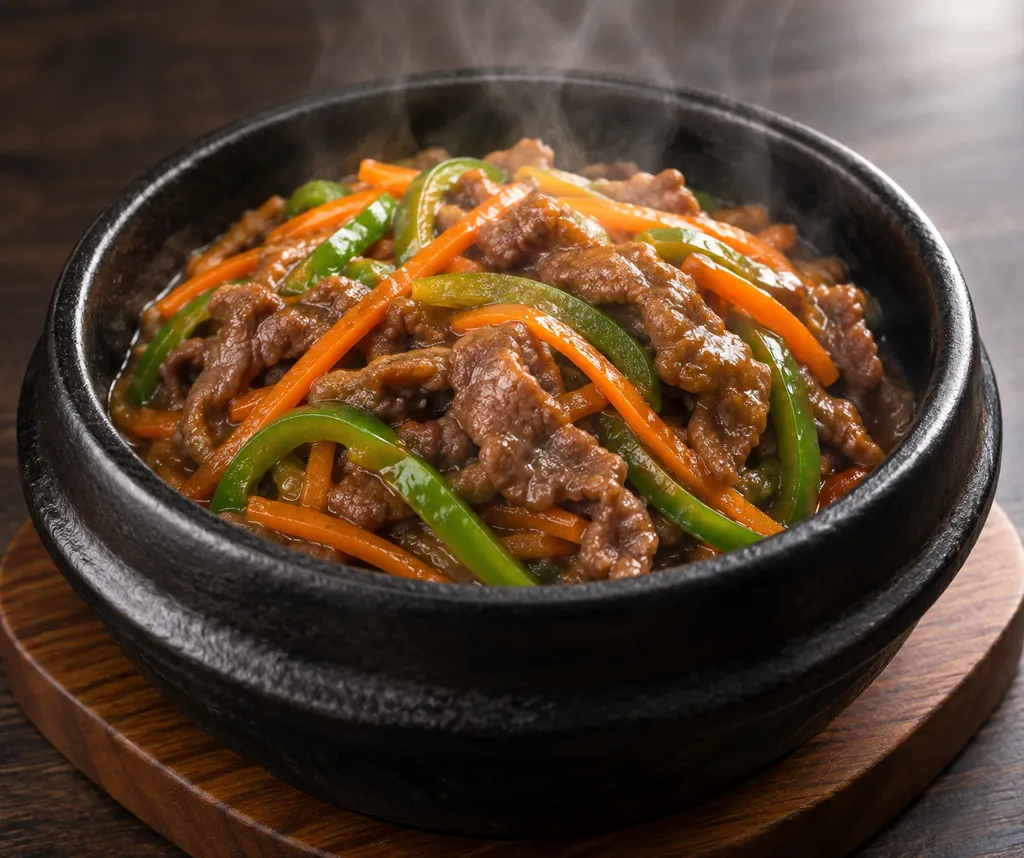 牛肉とにんじんのプルコギの完成イメージ