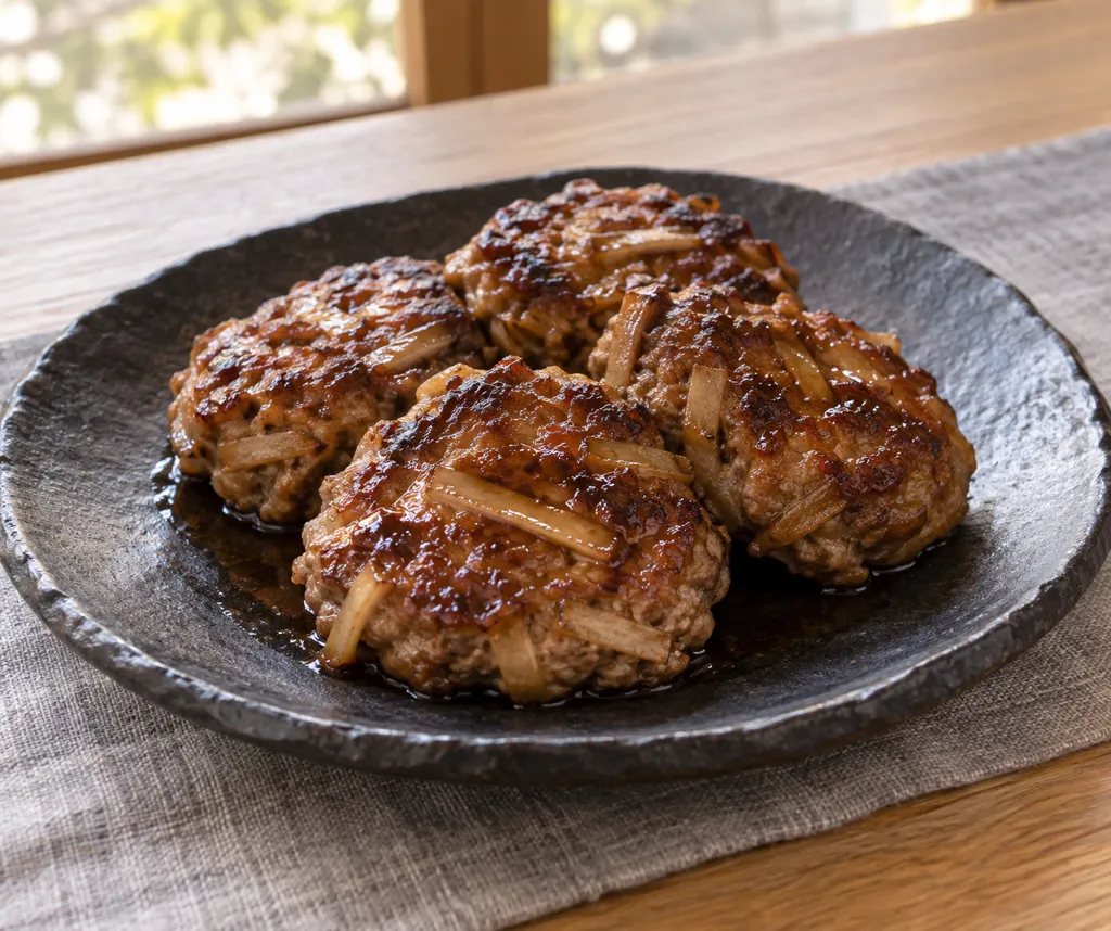 ごぼうの牛つくね焼きの完成イメージ