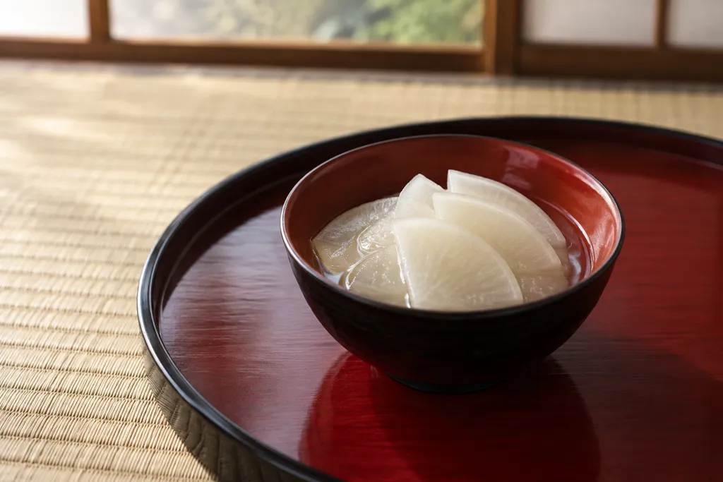 大根の昆布だし浅漬けの完成イメージ