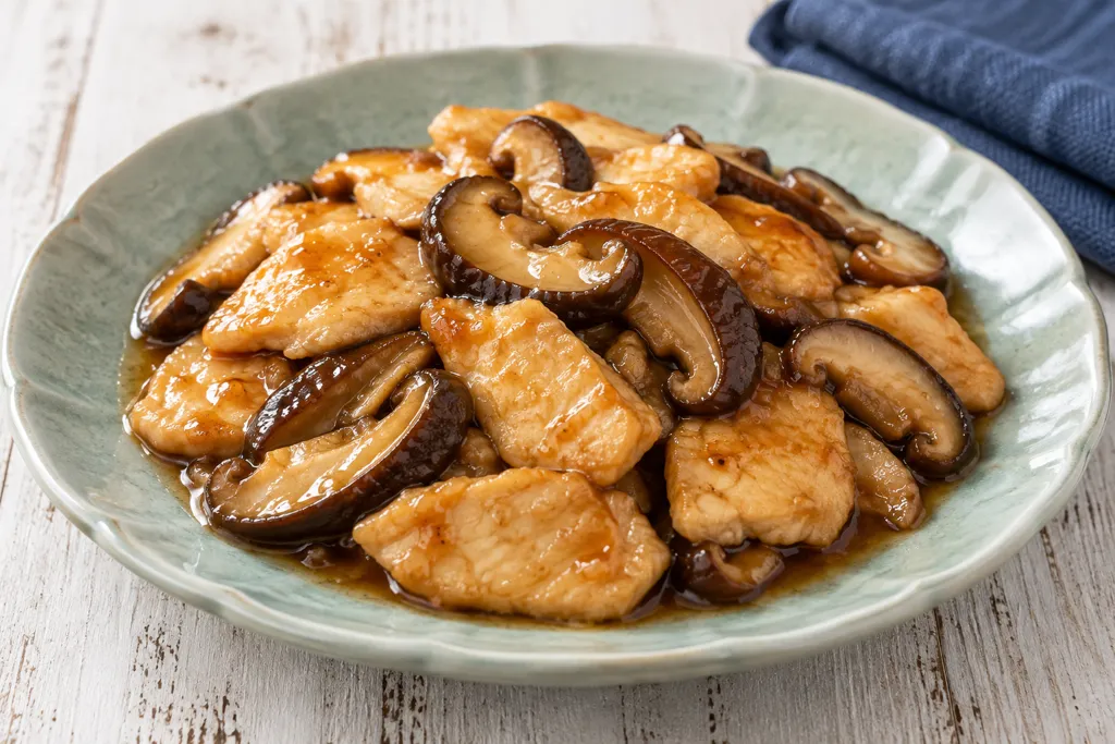 鶏むね肉としいたけの南蛮の完成イメージ