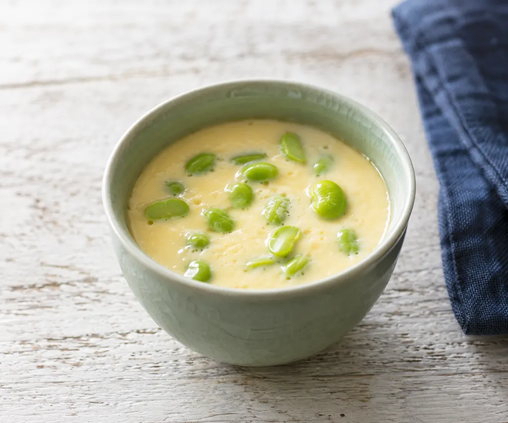 枝豆の冷やし茶碗蒸しの完成イメージ