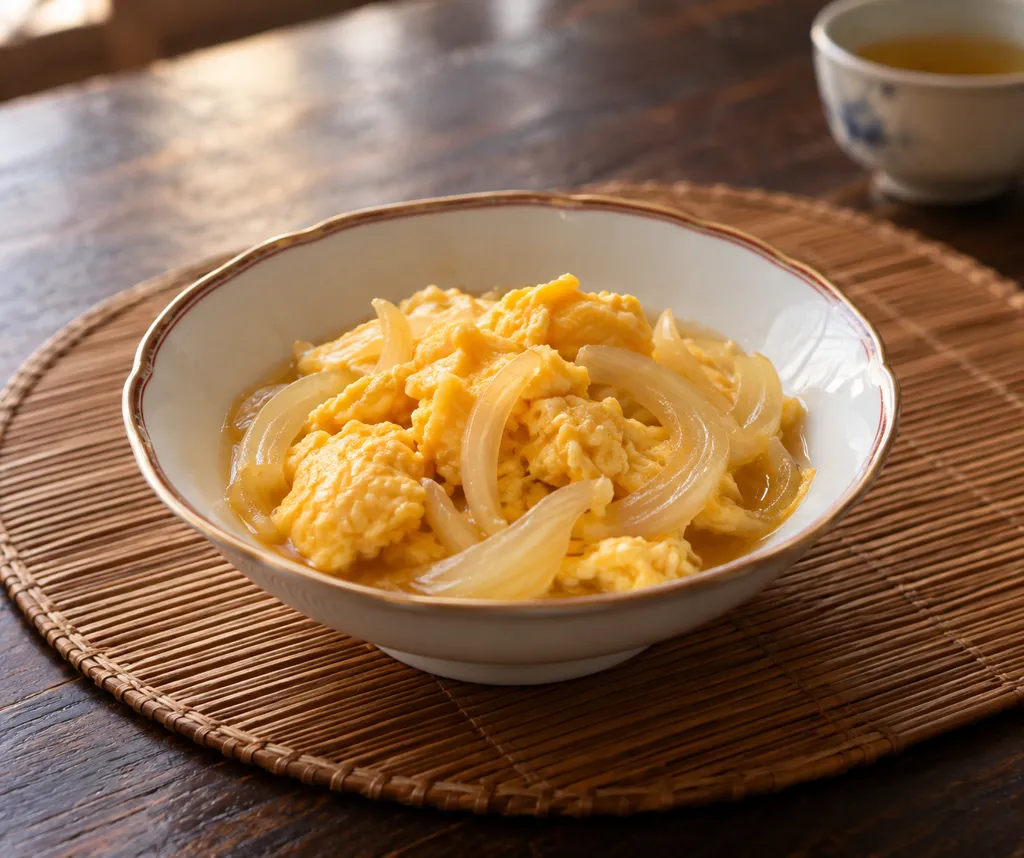 玉ねぎのふんわり中華卵の完成イメージ