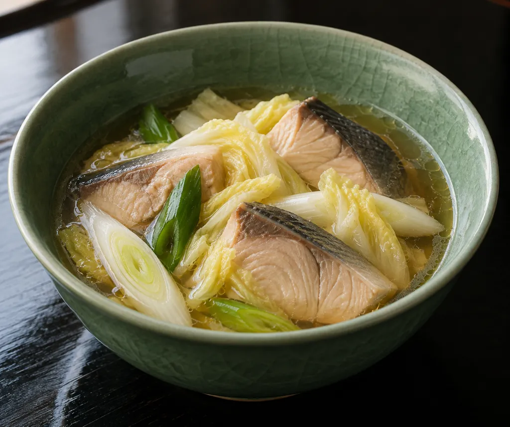 ぶりと白菜の酸菜風鍋の完成イメージ
