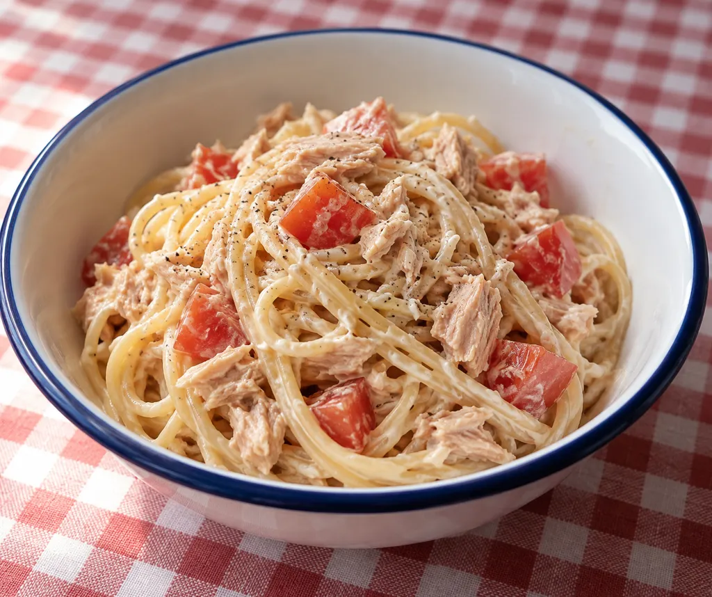 ツナとトマトのサラダパスタの完成イメージ