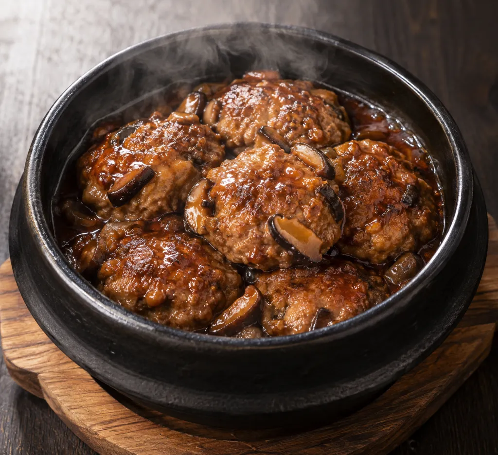 しいたけの甘辛味噌肉だんごの完成イメージ