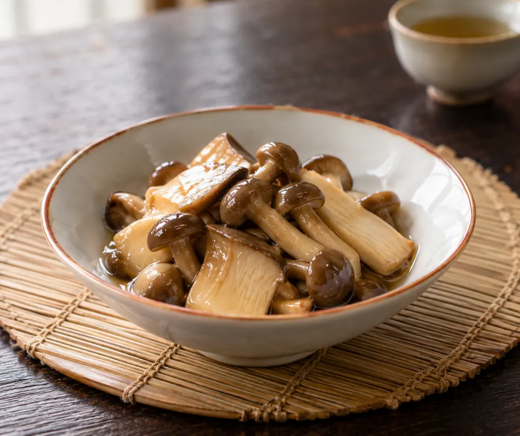 しめじとエリンギの中華蒸しの完成イメージ