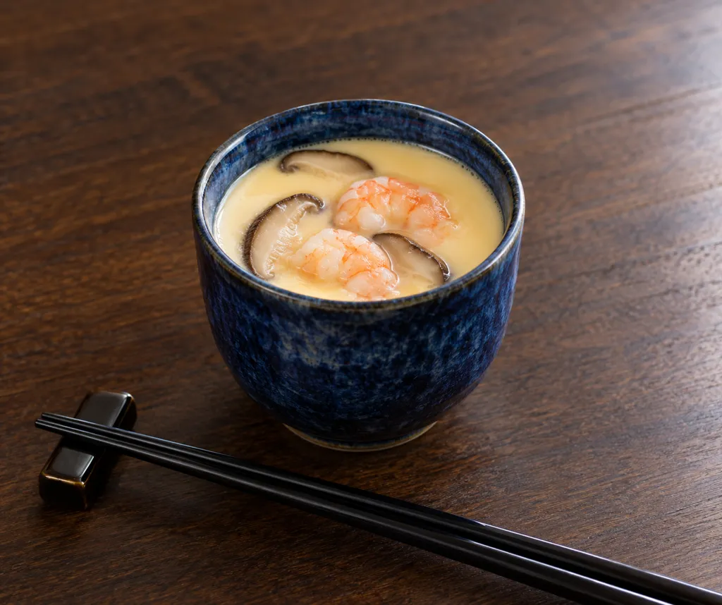 えびとしいたけの茶碗蒸しの完成イメージ