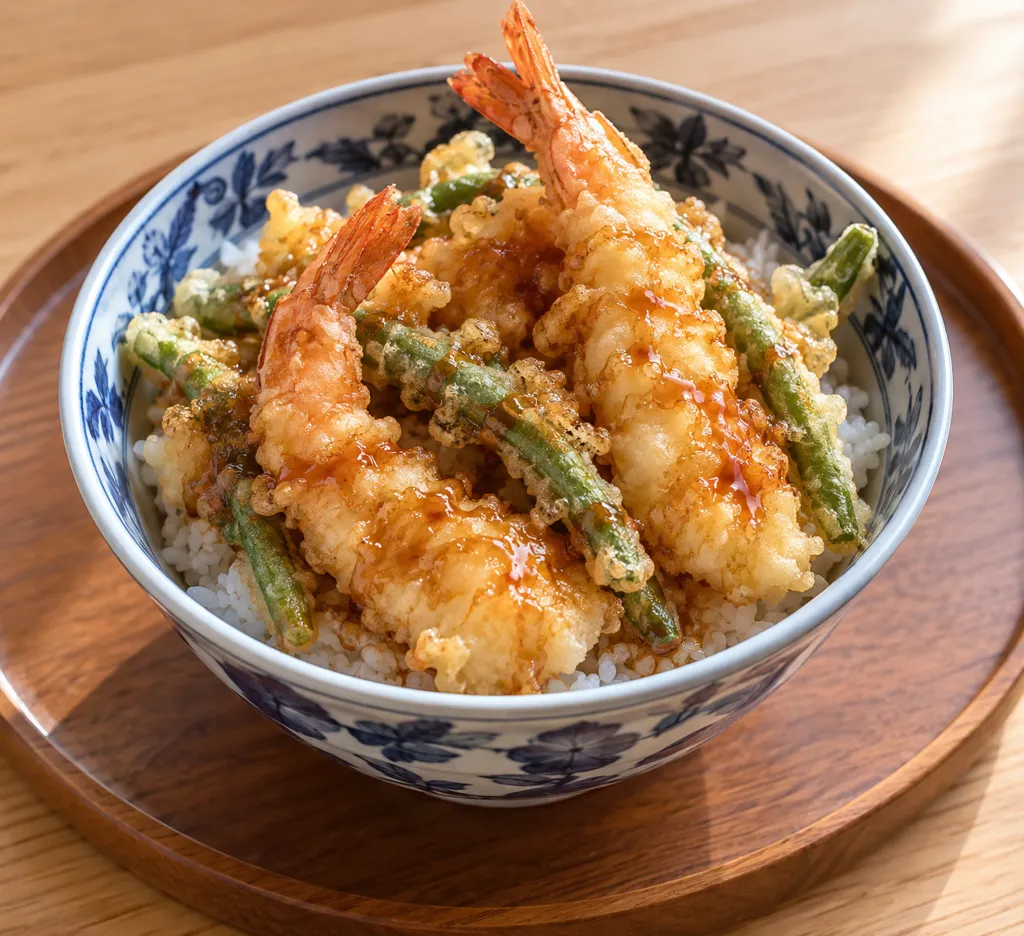 時短えびといんげんの天丼の完成イメージ