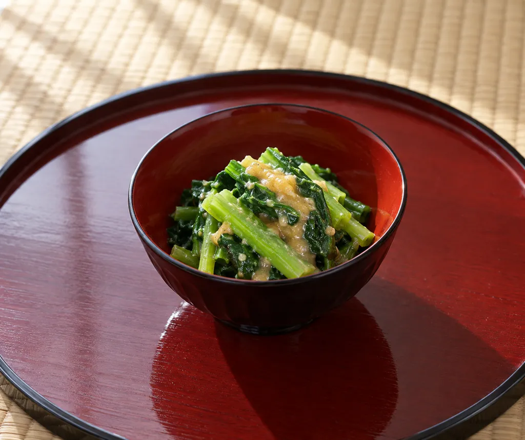 小松菜のしょうが酢味噌和えの完成イメージ