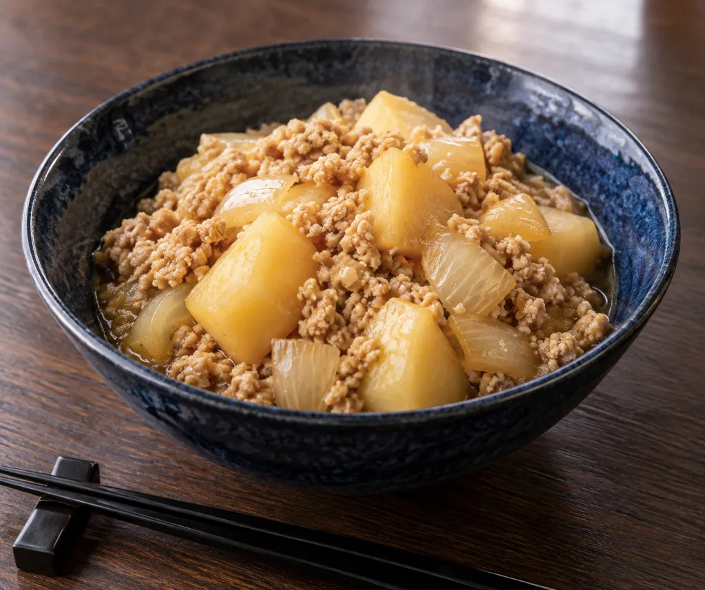 鶏そぼろじゃがの完成イメージ