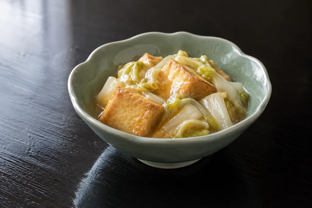 厚揚げと白菜の中華とろみ焼きの完成イメージ