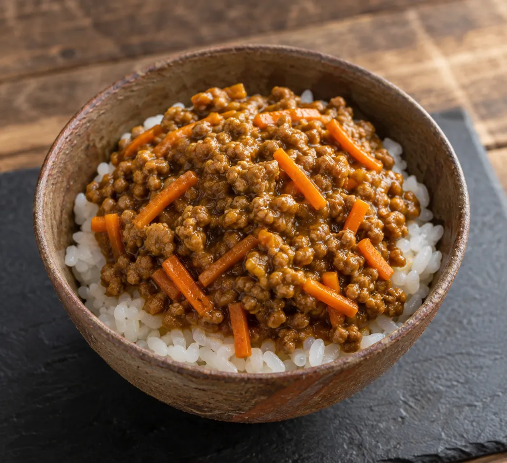 豚肉とにんじんの味噌そぼろカレーの完成イメージ