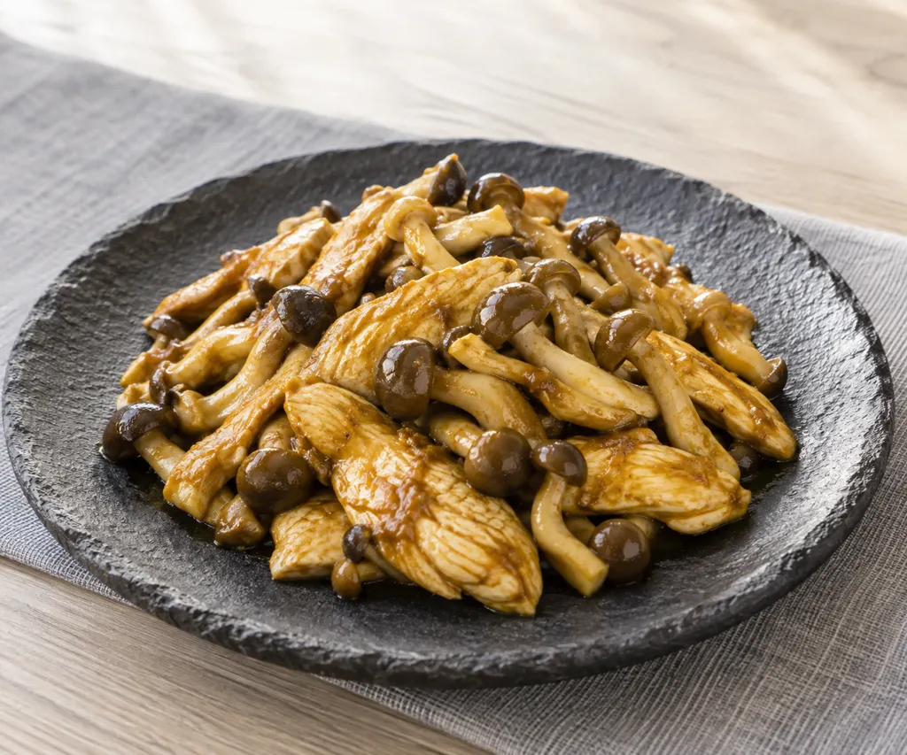鶏むね肉としめじのカレー炒めの完成イメージ