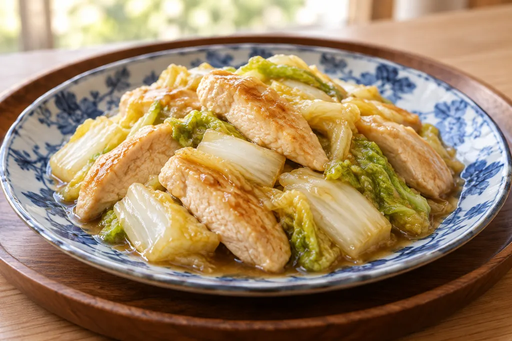 鶏むね肉と白菜の味噌南蛮の完成イメージ