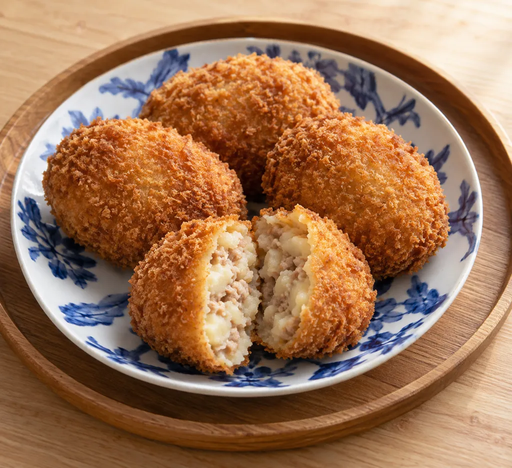 時短じゃがいもと豚ひき肉の味噌コロッケの完成イメージ