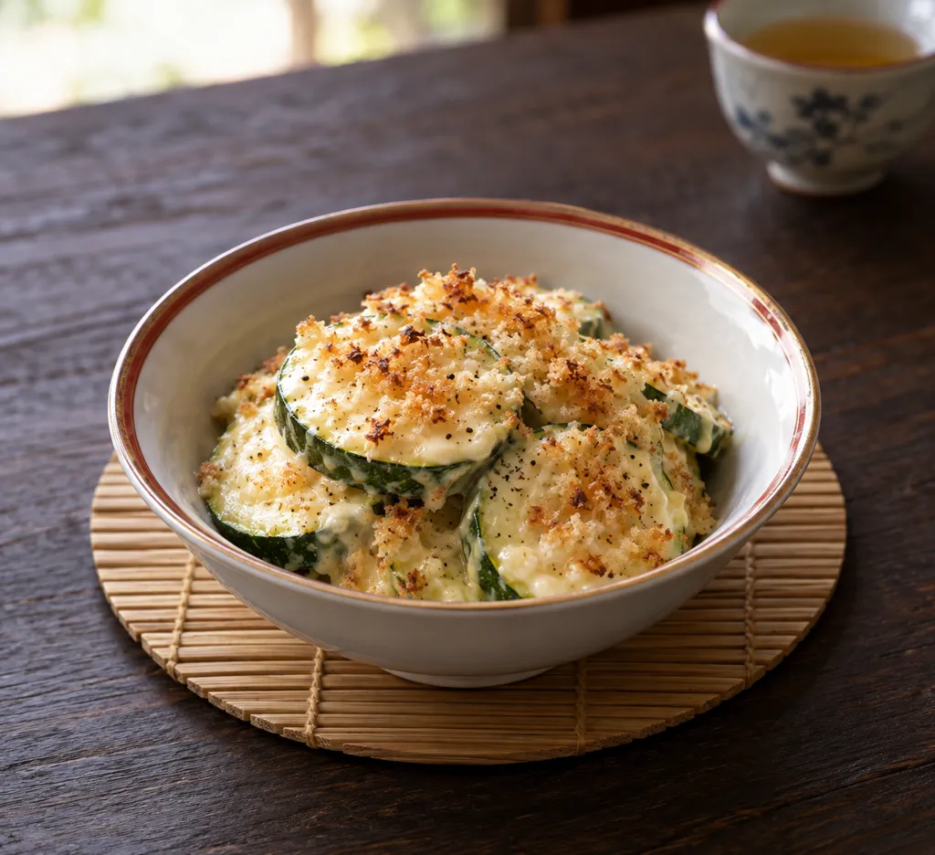 ズッキーニのパン粉焼きの完成イメージ