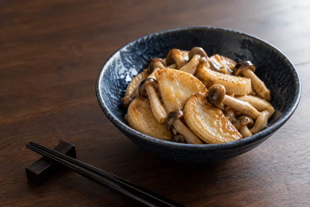 長芋としめじの味噌焼きの完成イメージ
