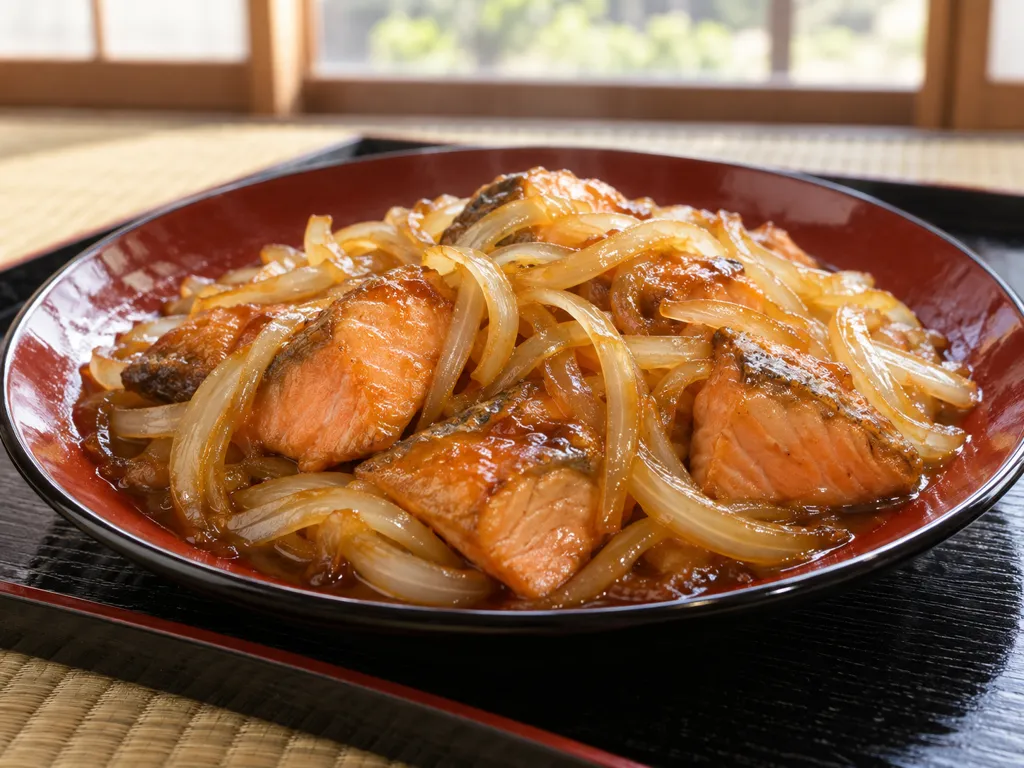 鮭と玉ねぎの焼き南蛮の完成イメージ