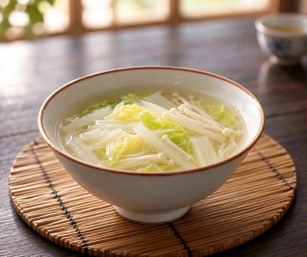 大根と白菜の中華スープの完成イメージ