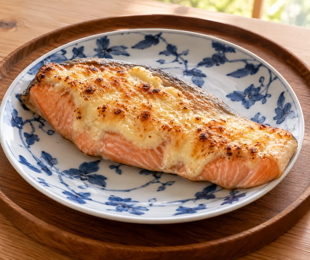 塩鮭のマヨチーズ焼きの完成イメージ