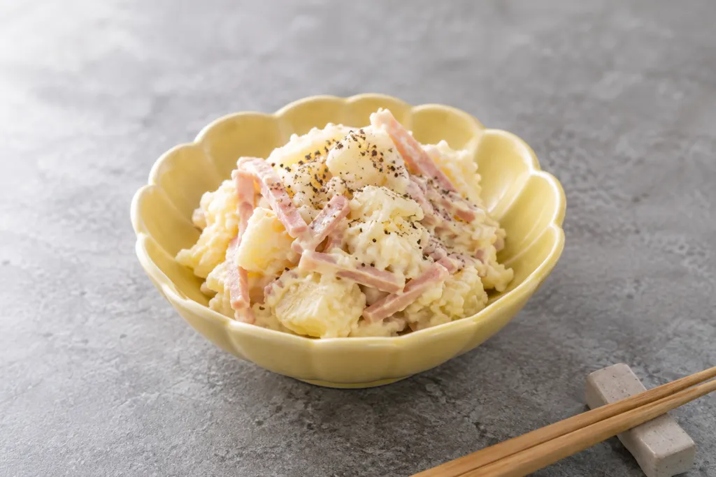 ハムの中華ポテトサラダの完成イメージ