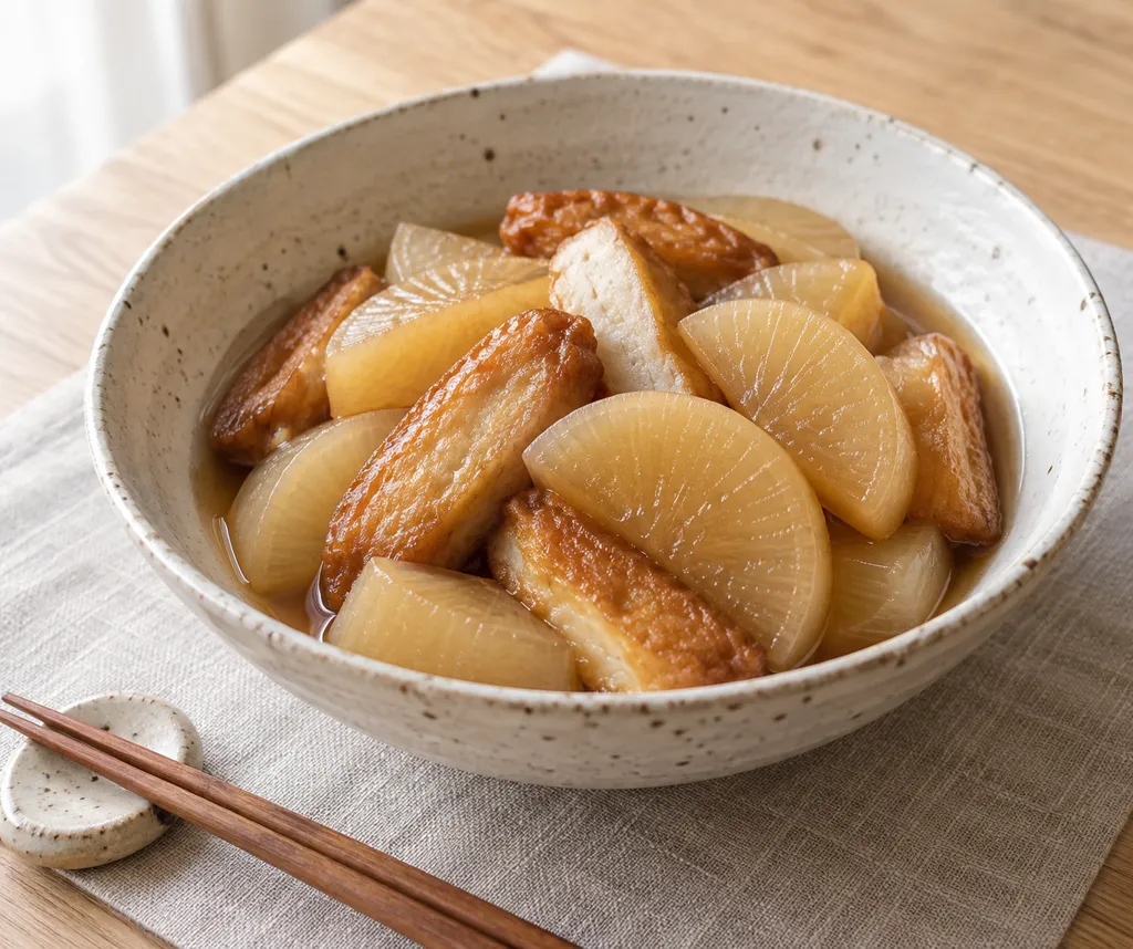 さつま揚げと大根の煮つけの完成イメージ
