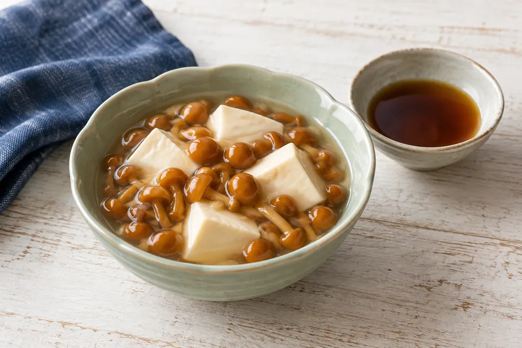 なめこの湯豆腐の完成イメージ