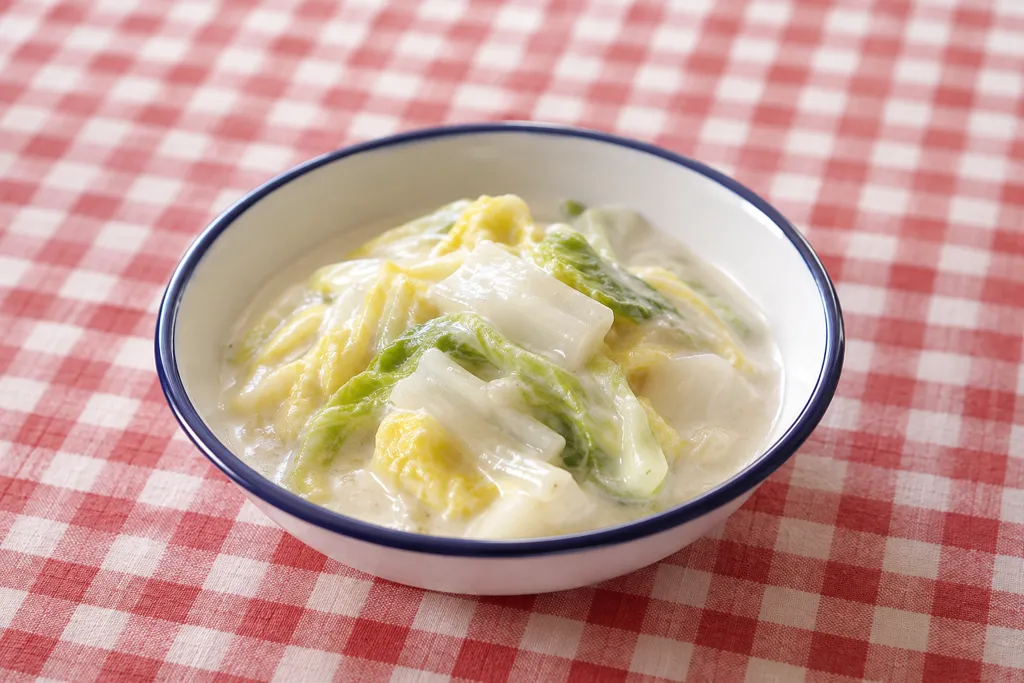 白菜のしょうがクリーム煮の完成イメージ