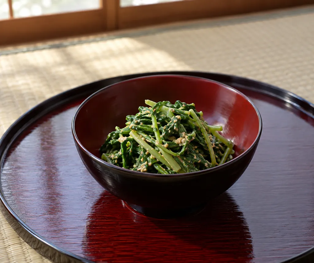 豆苗のごま和えの完成イメージ