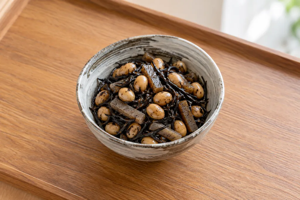 ひじきと大豆のこんにゃく入り煮物の完成イメージ