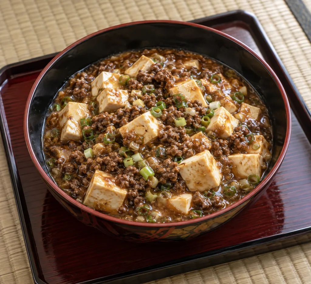 牛ひき肉とねぎの麻婆豆腐の完成イメージ