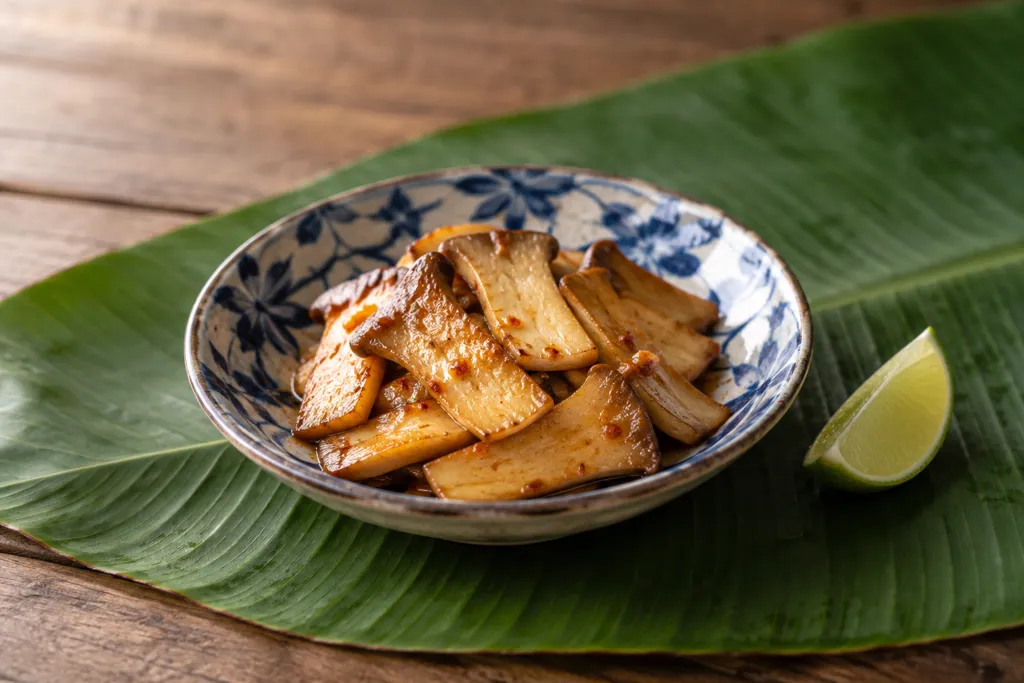 エリンギのピリ辛炒めの完成イメージ