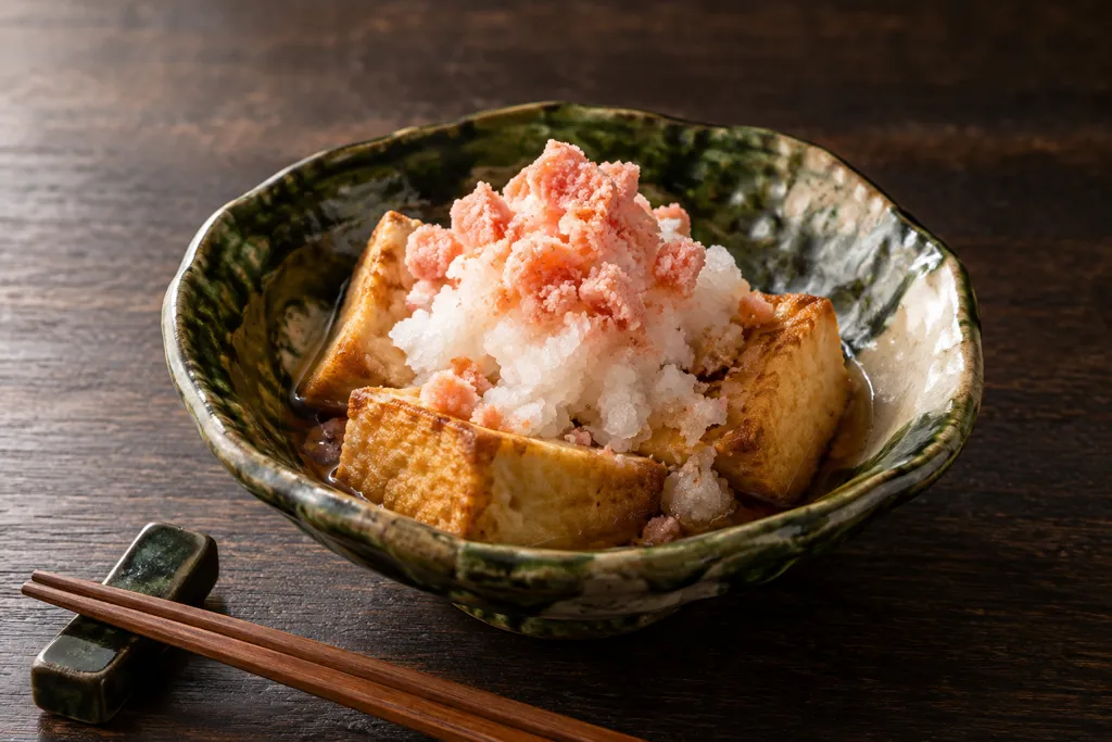 厚揚げのたらこおろしがけの完成イメージ