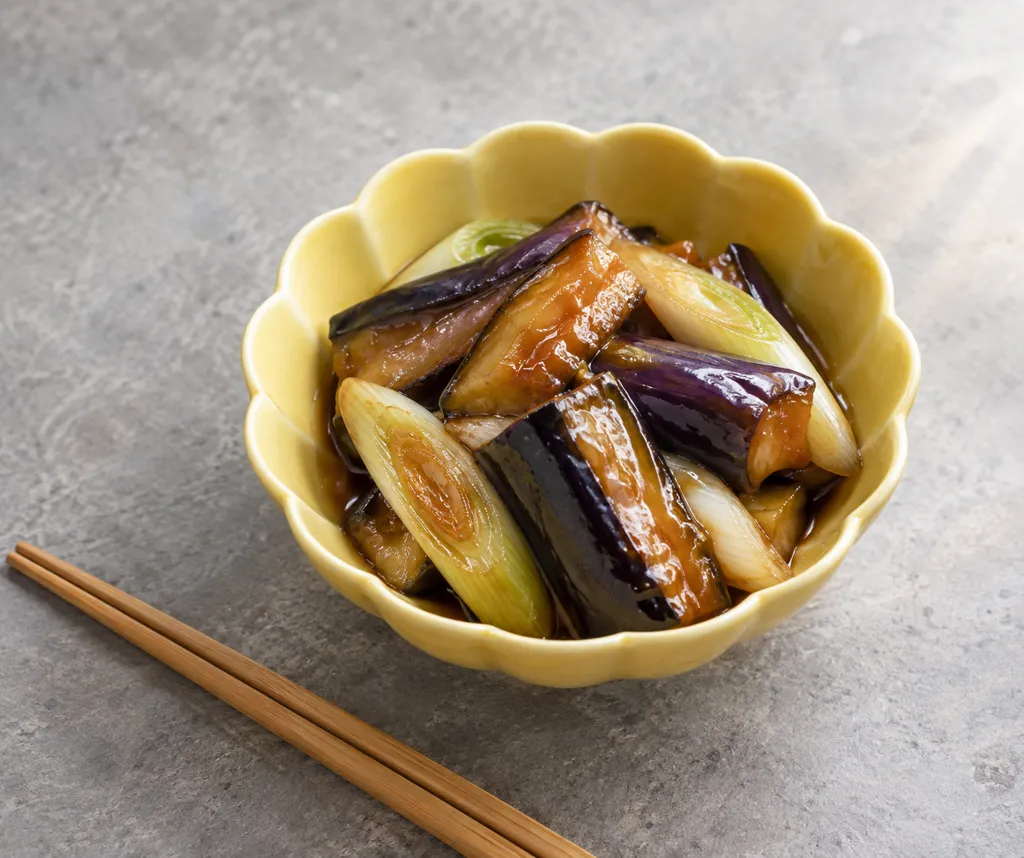 なすとねぎの中華甘酢揚げ焼きの完成イメージ