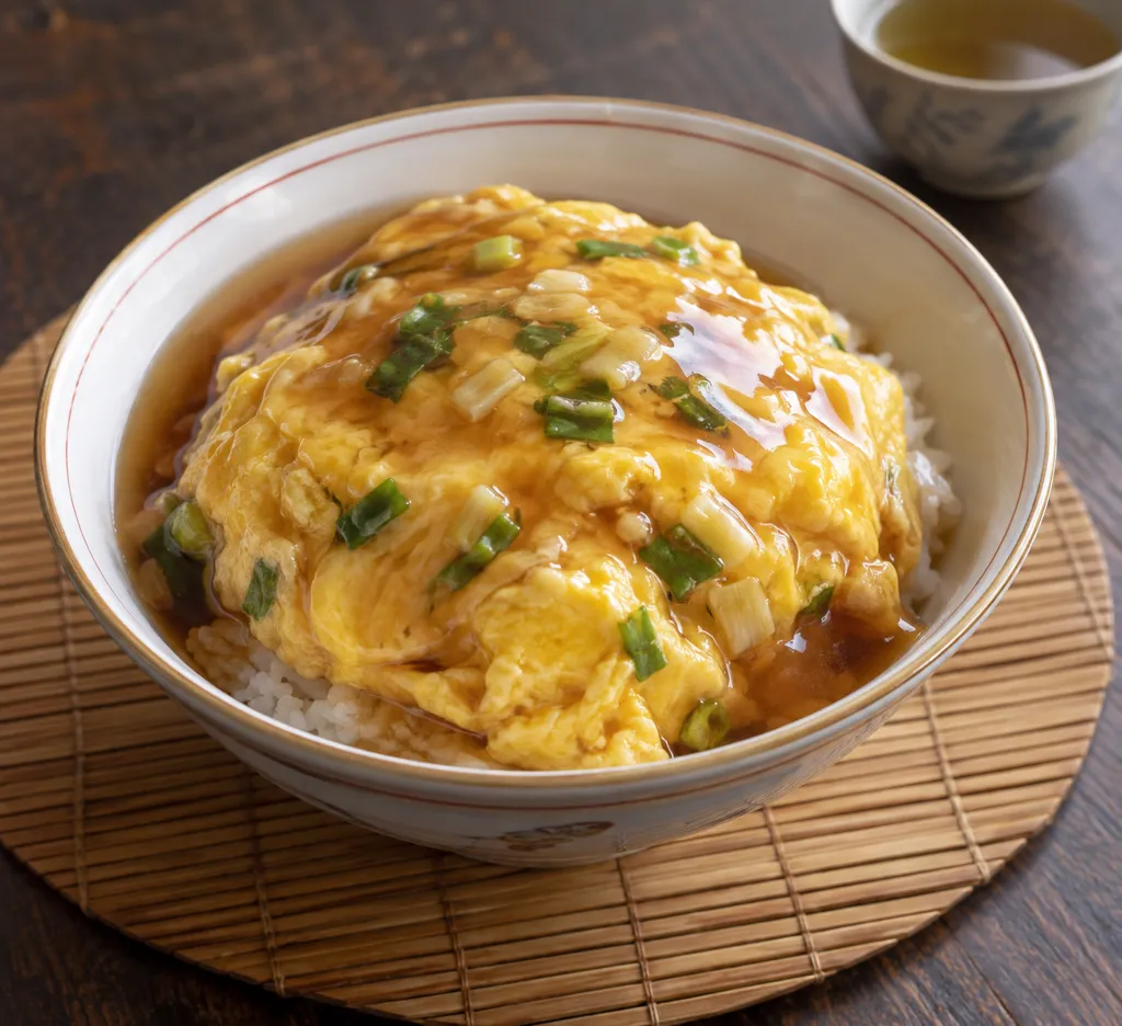 ねぎと卵の天津飯の完成イメージ