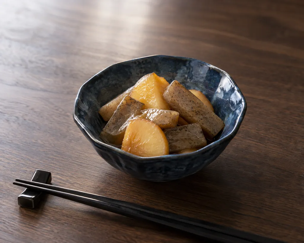 じゃがいもとこんにゃくの炒め煮の完成イメージ