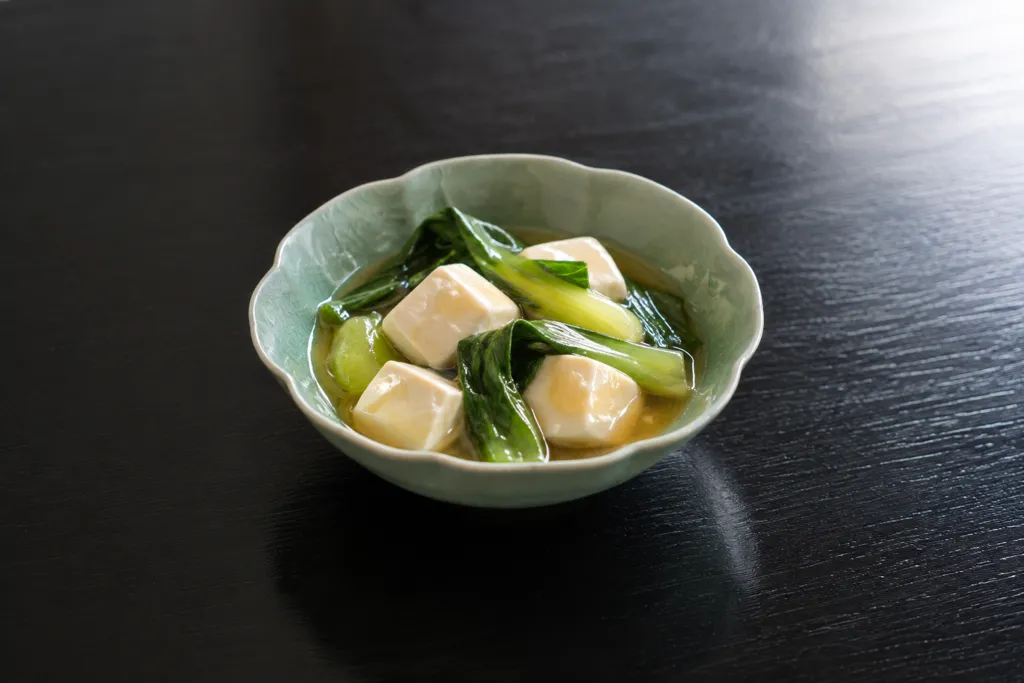 豆腐とチンゲン菜の中華煮の完成イメージ