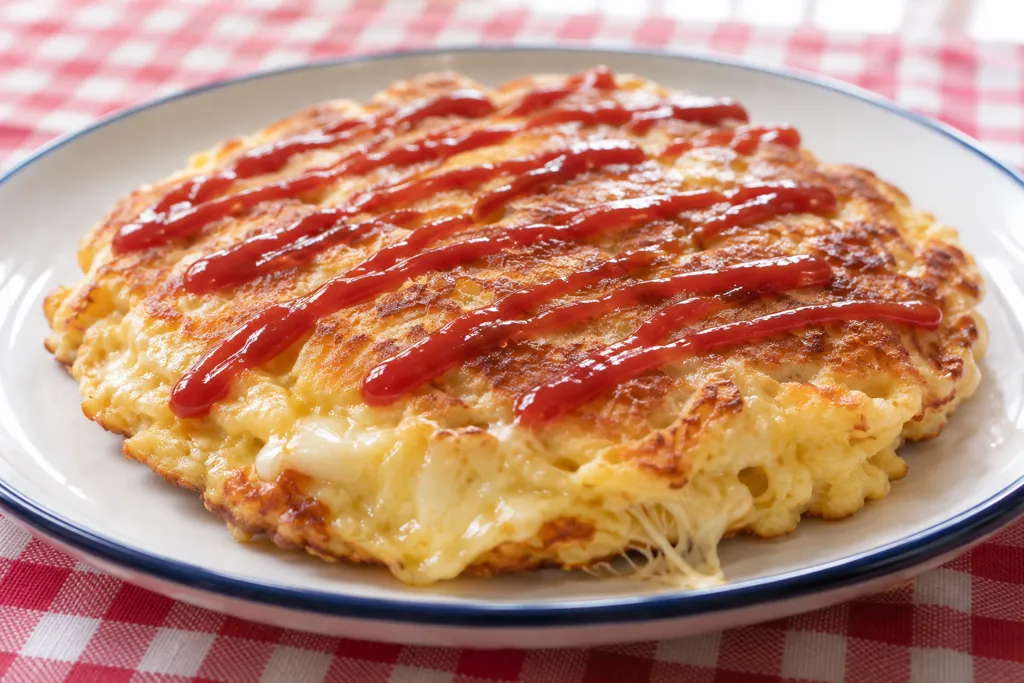 お好み焼き粉のチーズパンケーキの完成イメージ